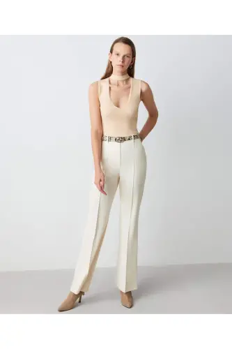 Cutout Knit-Beige - 1