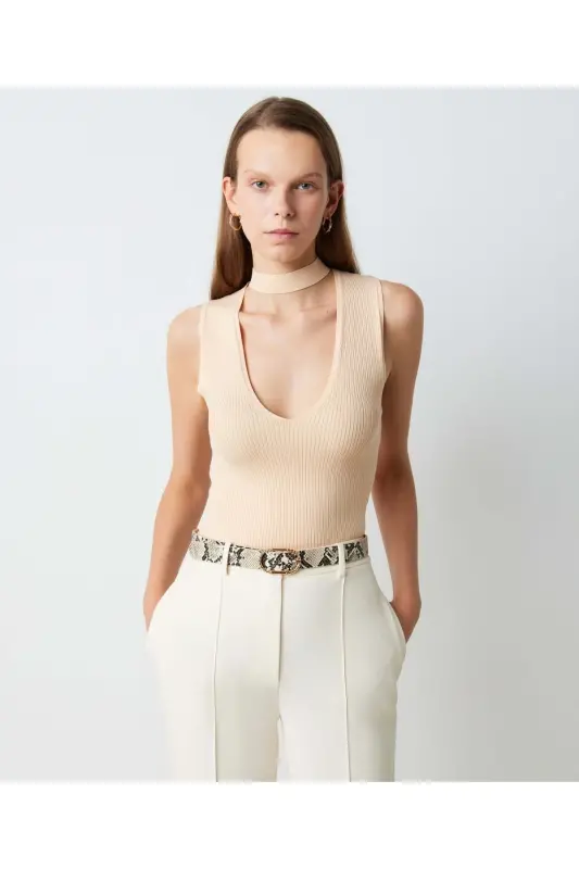 Cutout Knit-Beige - 2