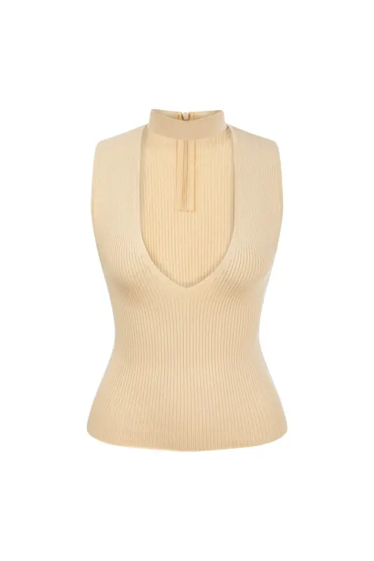 Cutout Knit-Beige - 5