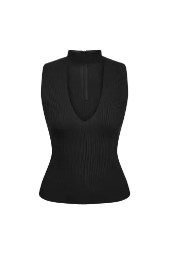 Cutout Knit-Black - 5