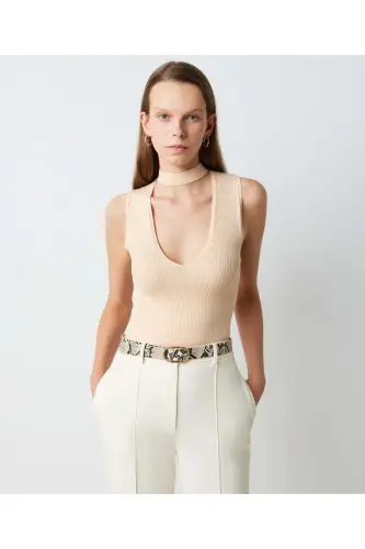 Cutout Triko-Bej - İPEKYOL (1)