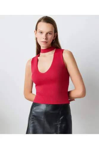 Cutout Triko-Pushti rang - İPEKYOL (1)