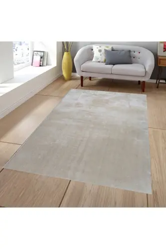 Cuttable Runner Non-Slip Sole Soft Plush Carpet Beige-Beige - 3