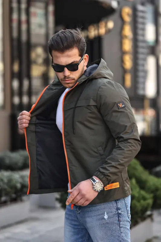 Цветная Ветровка с Молнией Сезонная PLDP 2920-ХАКИ - BYTREND