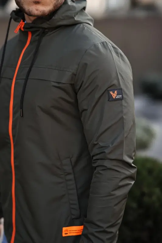 Цветная Ветровка с Молнией Сезонная PLDP 2920-ХАКИ - 4