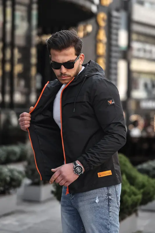 Цветной Плащ-дождевик на молнии Сезонный PLDP 2920-ЧЕРНЫЙ - BYTREND