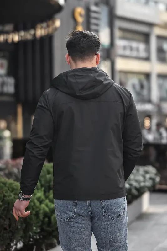 Цветной Плащ-дождевик на молнии Сезонный PLDP 2920-ЧЕРНЫЙ - 5