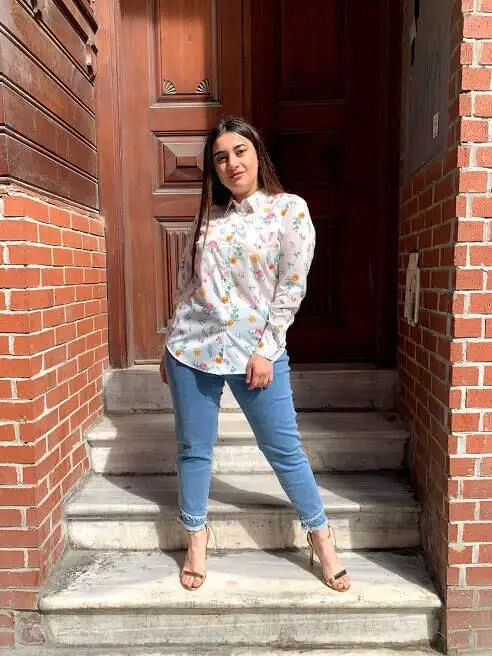 Цветочная рубашка с принтом 70178 - 8