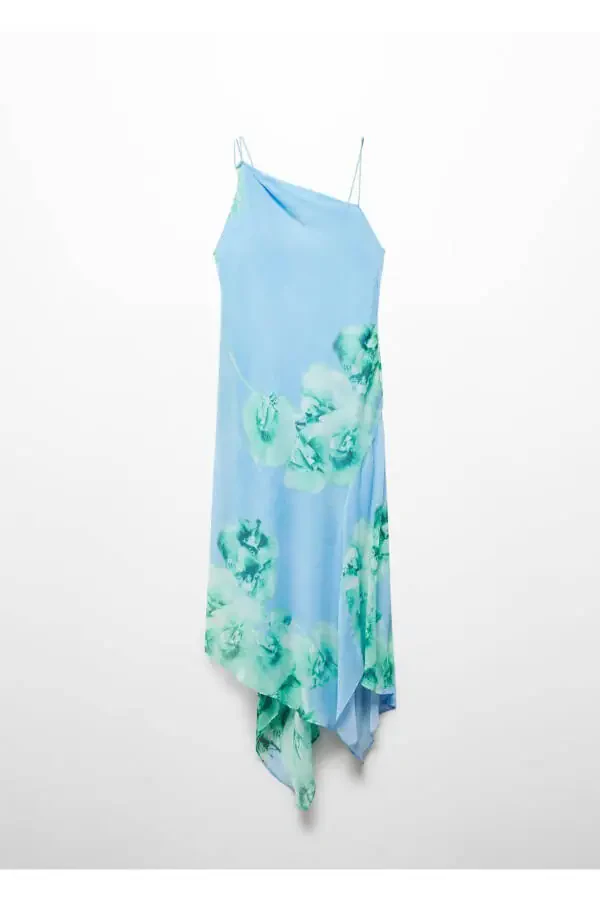 Цветочное асимметричное платье - 3