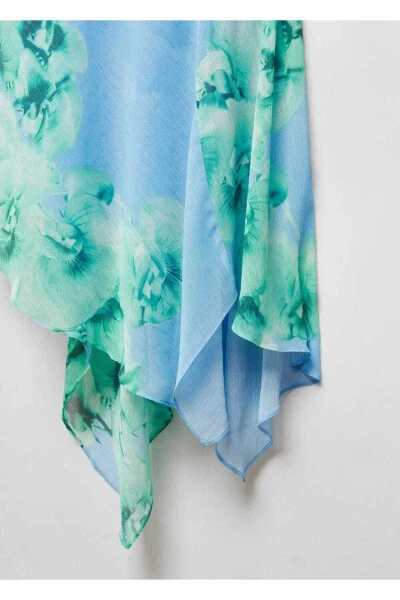 Цветочное асимметричное платье - 5