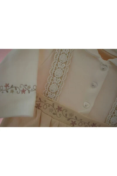 цветочный вышитый детский комбинезон - 3