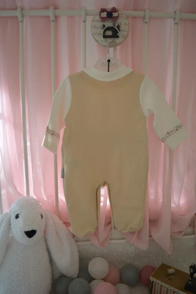 цветочный вышитый детский комбинезон - 6