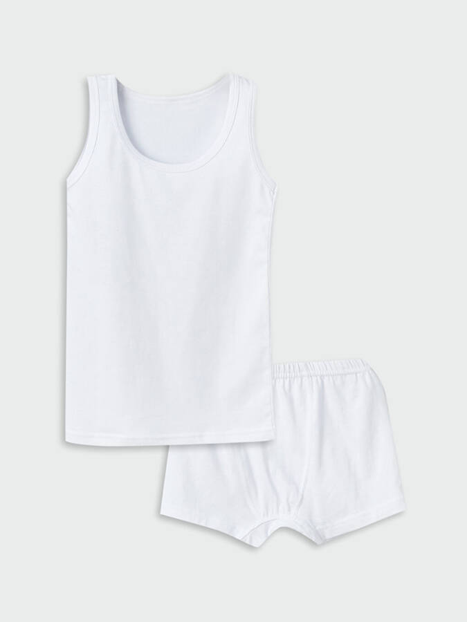 Cycling Collar Boy's Tank Top and Boxer Set - 8