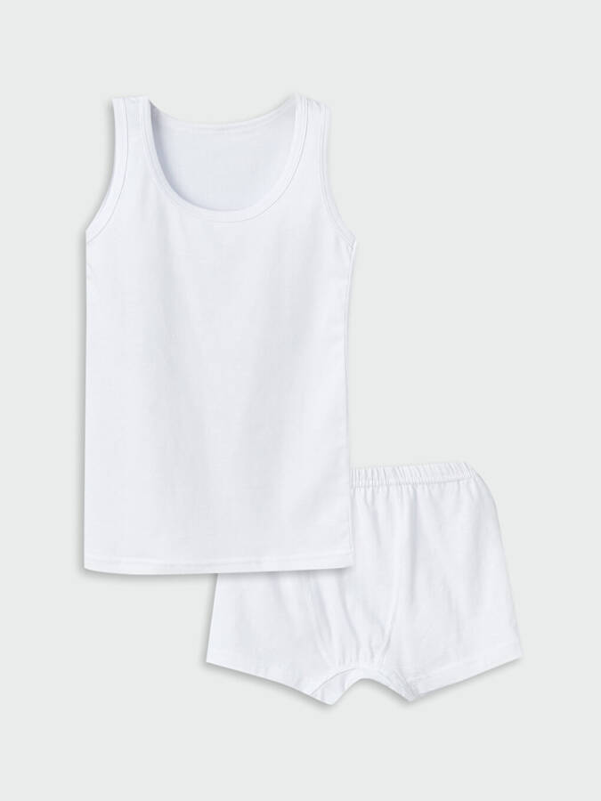 Cycling Collar Boy's Tank Top and Boxer Set - 15