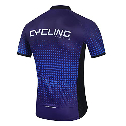 Cycling Jersey Men Bike Top Cycle Shirt Pockets Road Bicycle Clothing MTB Mountain Uniform Team Blouse Short Sleeve Quick Dry Purple XXXL - WeimoMonkey (1)