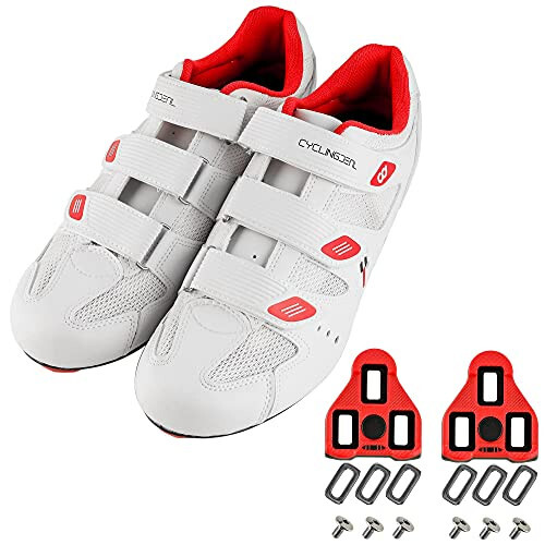 CyclingDeal Bicycle Road Bike Universal Cleat Mount Men's Cycling Shoes with 9-Degree Floating Look ARC Delta Compatible Cleats Compatible with Peloton Indoor Bikes Pedals - 3