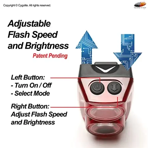 Cygolite Hypershot – 350 Lumen Bike Tail Light– 7 Night & Daytime Modes–User & Saddle Rail Mount - for Cygolite Hypershot & Hotshot Series Tail Lights - 4