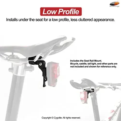 Cygolite Hypershot – 350 Lumen Bike Tail Light– 7 Night & Daytime Modes–User & Saddle Rail Mount - for Cygolite Hypershot & Hotshot Series Tail Lights - 6