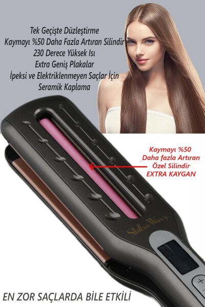 Cylinder Extra Wide Surface Hair Straightener (FOR STUBBORN DIFFICULT HAIR) - SHIBOWAVY (1)