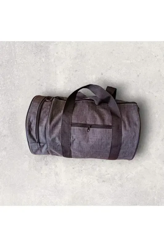 Cylinder Sports Travel and Fitness Bag-GRAY LINEN - 2