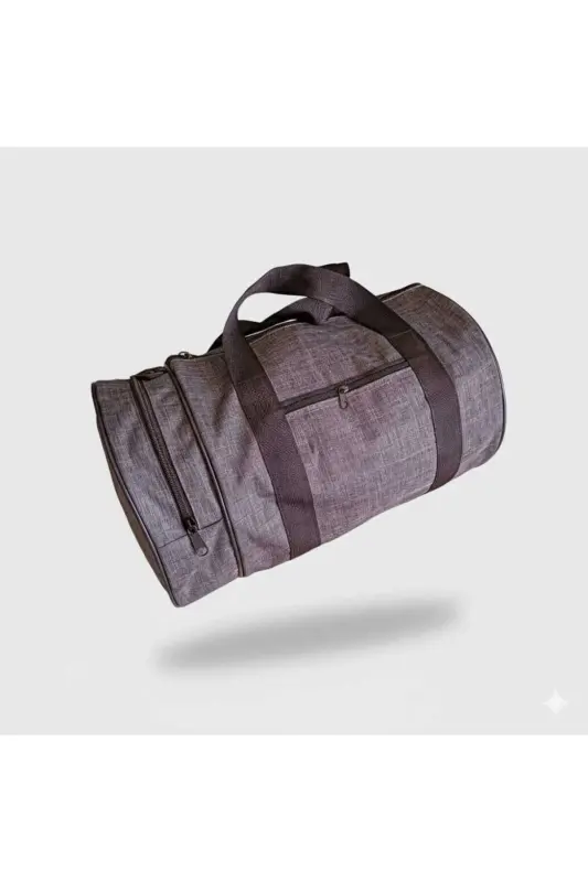 Cylinder Sports Travel and Fitness Bag-GRAY LINEN - 3