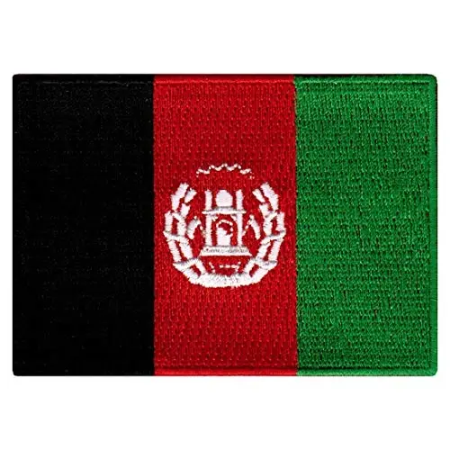 Cypress Collectibles - Afghanistan Flag Patch - Premium Embroidered Appliqué - Asian Country Iron On Patches - Dimensions: 3.5