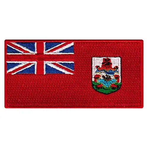 Cypress Collectibles - Bermuda Flag Patch - Premium Embroidered Appliqué - Carribean Country Iron On Patches - Dimensions: 3.5