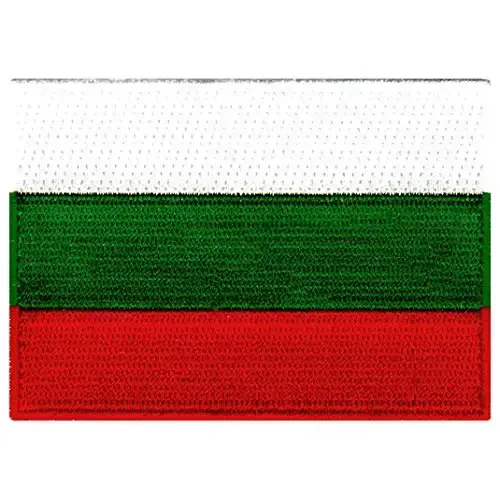 Cypress Collectibles - Bulgaria Flag Patch - Premium Embroidered Appliqué - European Country Iron On Patches - Dimensions: 3.5