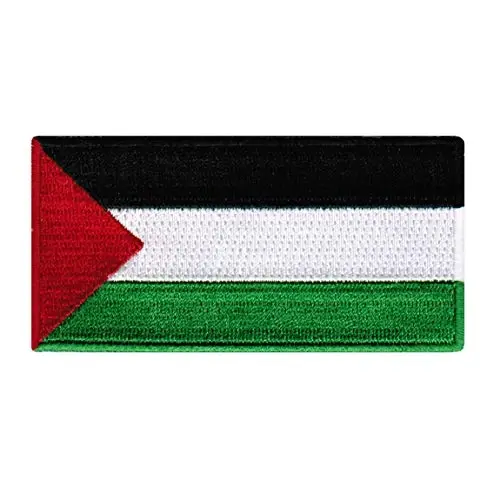 Cypress Collectibles - Falastin bayrog'i yamog'i - Premium kashtado'zlik ilovasi - Yaqin Sharq mamlakati dazmollanadigan yamog'lar - Olchamlari: 3,5