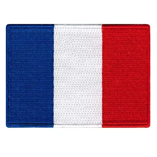 Cypress Collectibles - France Flag Patch - Premium Kashtado'z Appliqué - Yevropa Mamlakati Dazmollanadigan Yamoqlar - Olchamlari: 3.5