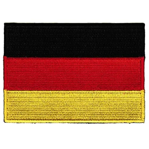 Cypress Collectibles - Germaniya Bayrog'i Yamog'i - Kashtado'zlik Applikatsiyasi - Yevropa Mamlakati Dazmollanadigan Yamalar - Olchamlari: 3,5