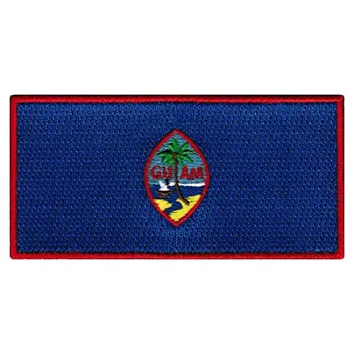 Cypress Collectibles - Guam Bayrog'i Patch - Premium Kashtado'zlik Applikatsiyasi - Okeaniya Mamlakati Dazmollanadigan Patchlar - Olchamlari: 3.5