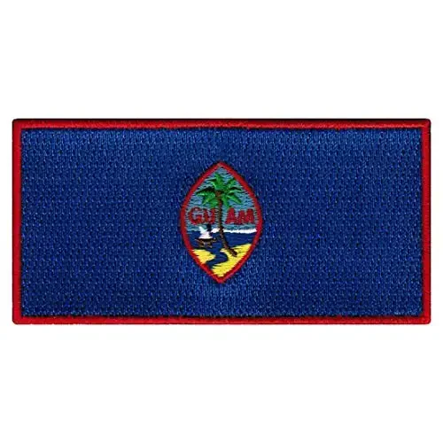 Cypress Collectibles - Guam Bayrog'i Patch - Premium Kashtado'zlik Applikatsiyasi - Okeaniya Mamlakati Dazmollanadigan Patchlar - Olchamlari: 3.5