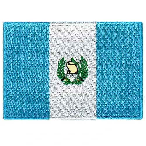 Cypress Collectibles - Guatemala Bayrog'i Patch - Premium Kashtado'zlik Appliqué - Markaziy Amerika Mamlakati Dazmollanadigan Yamoqlar - O'lchamlari: 3.5