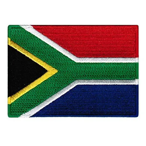 Cypress Collectibles - Janubiy Afrika bayrog'i yamog'i - Premium kashtado'zlik aplikatsiyasi - Afrika mamlakati dazmollanadigan yamog'lar - Olchamlari: 3,5