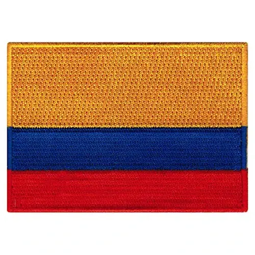 Cypress Collectibles - Kolumbiya Bayrog'i Yamog'i - Premium Kashta Tikilgan Applikatsiya - Janubiy Amerika Mamlakati Dazmollanadigan Yamog'lar - Olchamlari: 3,5
