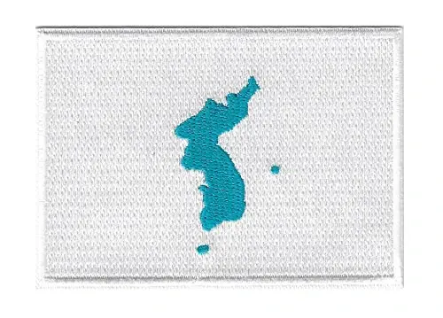 Cypress Collectibles - Korea Unified Flag Patch - Premium Kashtado'z Applikatsiya - Osiyo Mamlakatlari Dazmollanadigan Yamalar - Olchamlari: 3.5
