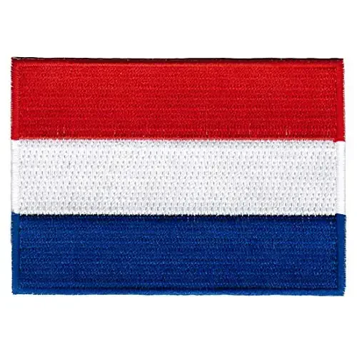 Cypress Collectibles - Netherlands Flag Patch - Embroidered Appliqué - European Country Iron On Patches - Dimensions: 3.5