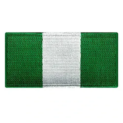 Cypress Collectibles - Nigeria Flag Patch - Premium Embroidered Appliqué - African Country Iron On Patches - Dimensions: 3.5