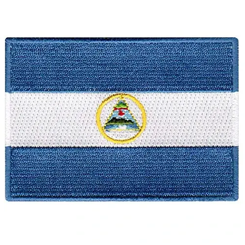 Cypress Collectibles - Nikaragua Bayrog'i Patch - Premium Kashtado'zlik Applikatsiyasi - Markaziy Amerika Mamlakati Dazmollanadigan Yamoqlar - Olchamlari: 3.5