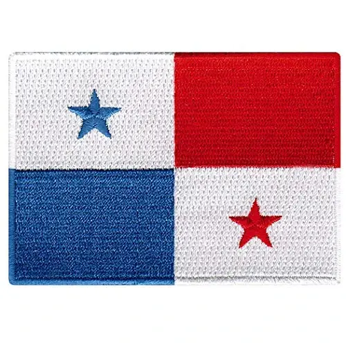 Cypress Collectibles - Panama Flag Patch - Premium Embroidered Appliqué - Central American Country Iron On Patches - Dimensions: 3.5