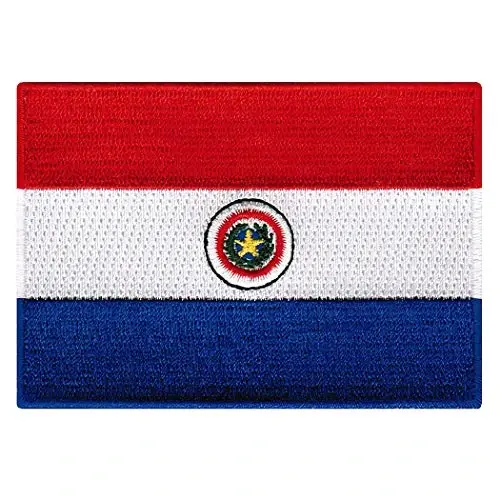 Cypress Collectibles - Paraguay Flag Patch - Premium Embroidered Appliqué - South American Country Iron On Patches - Dimensions: 3.5