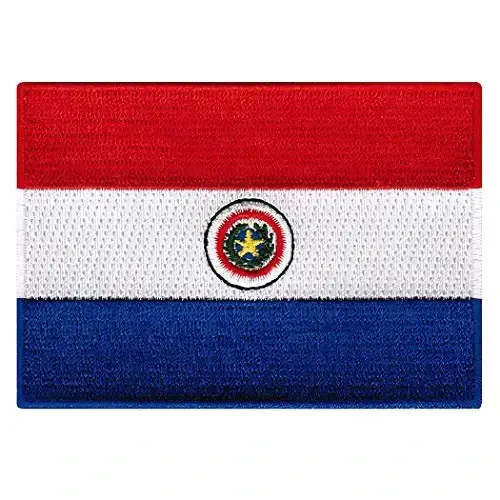 Cypress Collectibles - Paragvay Bayrog'i Yamog'i - Premium Kashtado'zlik Applikatsiyasi - Janubiy Amerika Mamlakati Dazmol Yamog'i - Olchamlari: 3.5