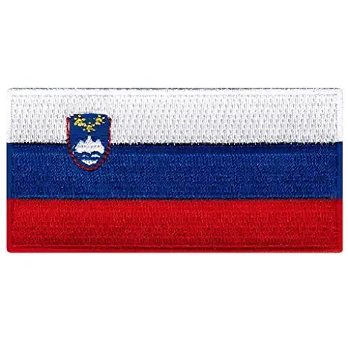 Cypress Collectibles - Slovenia Flag Patch - Premium Embroidered Appliqué - European Country Iron On Patches - Dimensions: 3.5