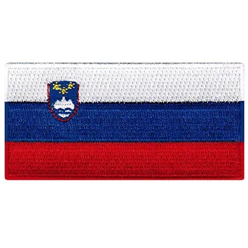 Cypress Collectibles - Sloveniya bayrog'i yamog'i - Premium kashtado'zlik applikatsiyasi - Yevropa mamlakati dazmollanadigan yamog'lar - O'lchamlari: 3,5