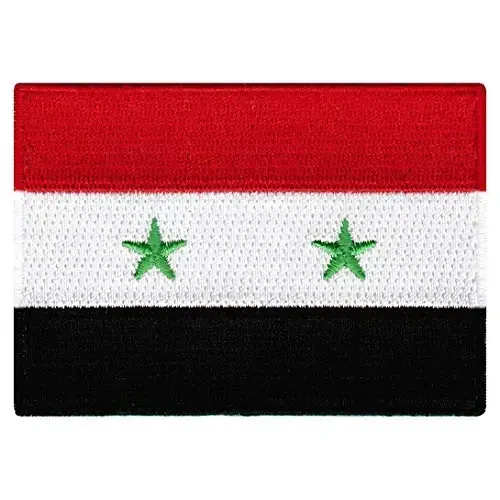 Cypress Collectibles - Syria Flag Patch - Premium Embroidered Appliqué - Middle Eastern Country Iron On Patches - Dimensions: 3.5