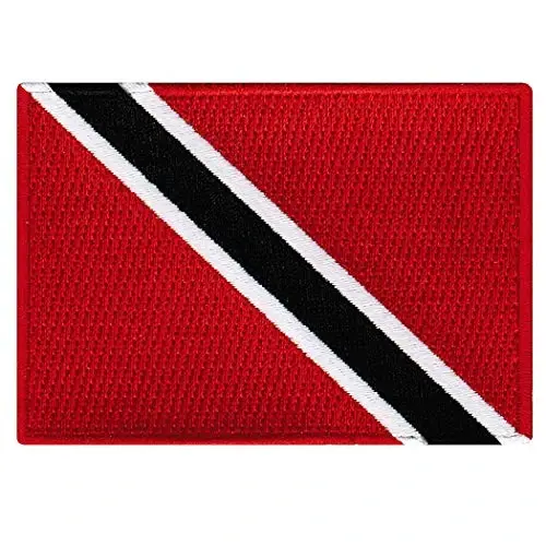 Cypress Collectibles - Trinidad and Tobago Flag Patch - Premium Embroidered Appliqué - Carribean Country Iron On Patches - Dimensions: 3.5