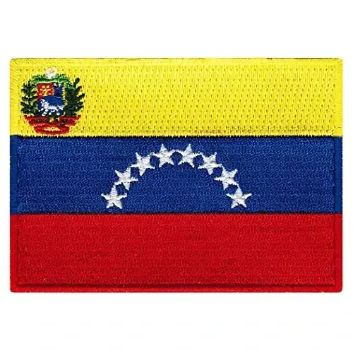 Cypress Collectibles - Venezuela Flag Patch - Premium Embroidered Appliqué - South American Country Iron On Patches - Dimensions: 3.5