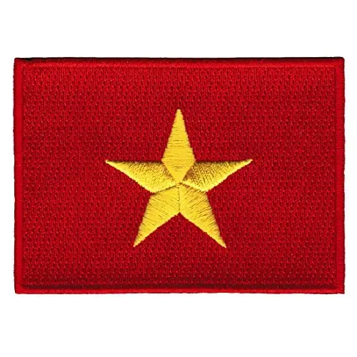 Cypress Collectibles - Vetnam bayrog'i yamog'i - Premium kashtado'zlik ilovasi - Osiyo mamlakati dazmollanadigan yamalar - Olchamlari: 3,5