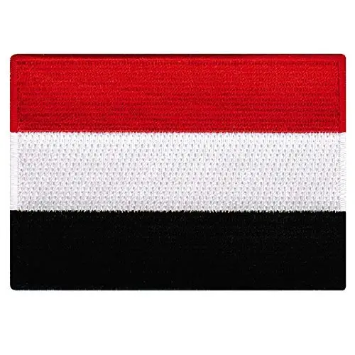 Cypress Collectibles - Yemen Flag Patch - Premium Embroidered Appliqué - Middle Eastern Country Iron On Patches - Dimensions: 3.5